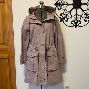 Madewell Women's Utility Jacket/rain Jack with Hood in khaki